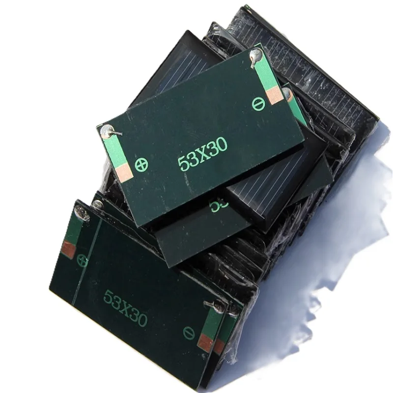 Precio de fábrica 500 Uds 30mA 5V Mini Panel Solar 0,15 W célula Solar policristalina DIY juguetes solares placa Solar educativa 53*30MM