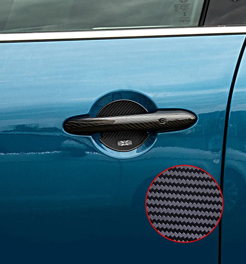 Auto türgriff Kratz schutz Kohle faser Auto türgriff Schüssel Aufkleber für Mini Cooper f54 f55 f56 f60 r50 r52 r53 r56 r57 – Detail 5