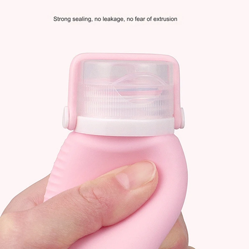 旅行用の詰め替え可能な化粧ブラシ,フェイスクリーニング,シャンプーボトル,化粧品容器