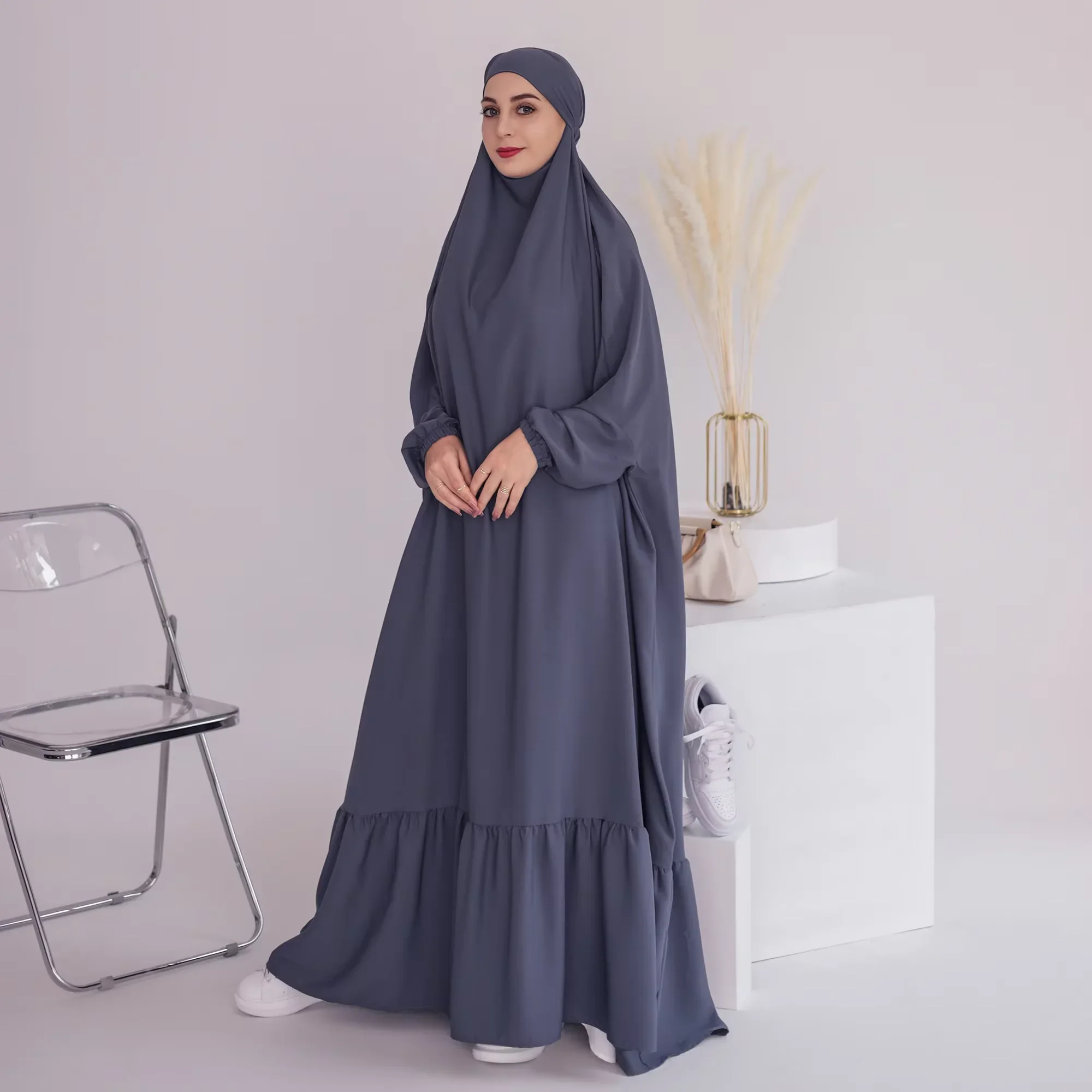 

Hooded Women Dress Muslim Abaya Burqa Islamic Prayer Garment Arab Robe Eid Ramadan Kaftan Djellaba Jalabiya Clothing Caftan Gown