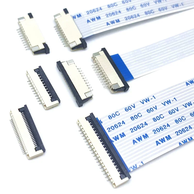 10pcs Fpc/ffc Ribbon Flexible Flat Cable 0.5mm Pitch 4 5 6 8 10 12 14 16 18 20 22 24 26 30 32 34 36 38 40 45 50 54 60 Pin