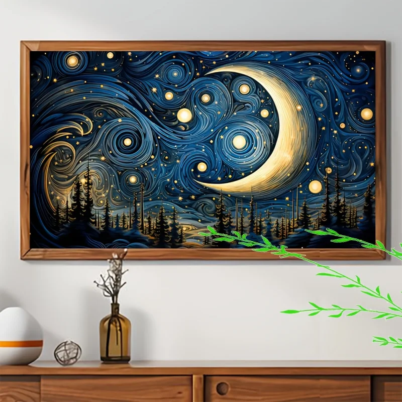 

5D алмазная живопись Ван Гог Звездный лес ночная сцена DIY мозаика полный круг набор алмазной вышивки ремесла ручной работы домашний декор