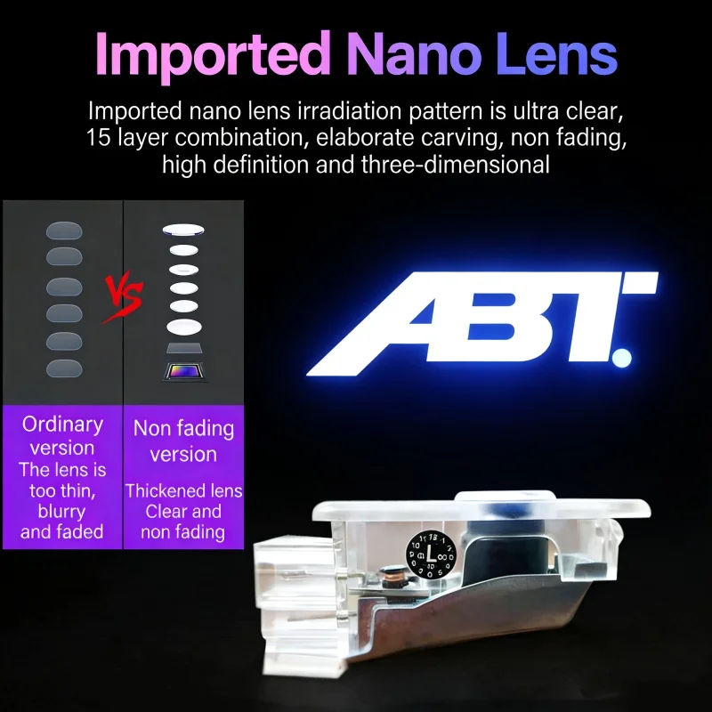 

For AUDI ABT A6 RS6 S5 S4 A8 A4 A1 A3 SQ7 TT RS3 R8 A5 A7 Q3 Q5 Q7 Car Door Courtesy Light HD Projector Welcome Lamp Accessories
