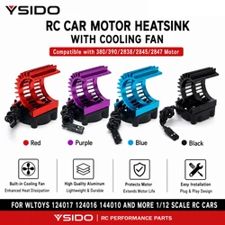 YSIDO RC Car 380 390 2838 2845 2847 Electric Motor Cover HeatSink Cooling Fan 30mm for Wltoys 124017 124016 144010 Model Cars