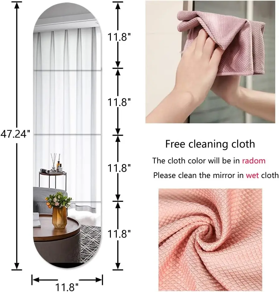 4/8 stuks zelfklevende acryl spiegeltegels DIY flexibele niet-glas veiligheidsspiegelplaten muurstickers onbreekbaar anti-condens spiegel