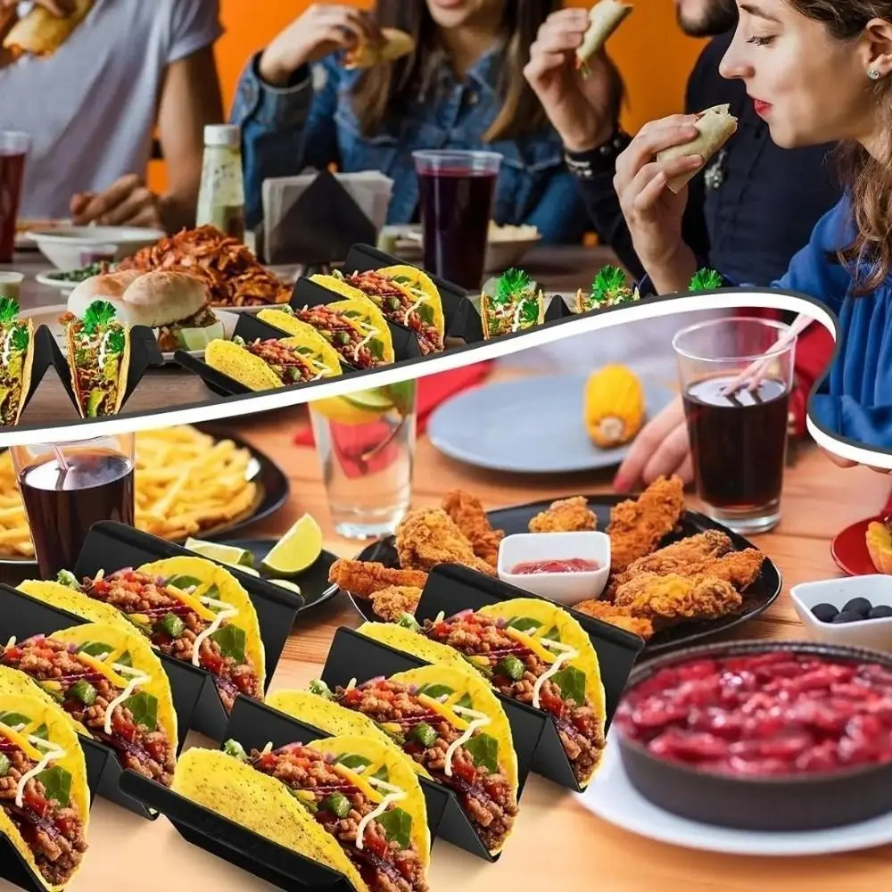7Pcs New Plastic Taco Holder Stand Reusable Stackable Taco Shell Holder Dishwasher Safe Food Grade Taco Stand Rack Party