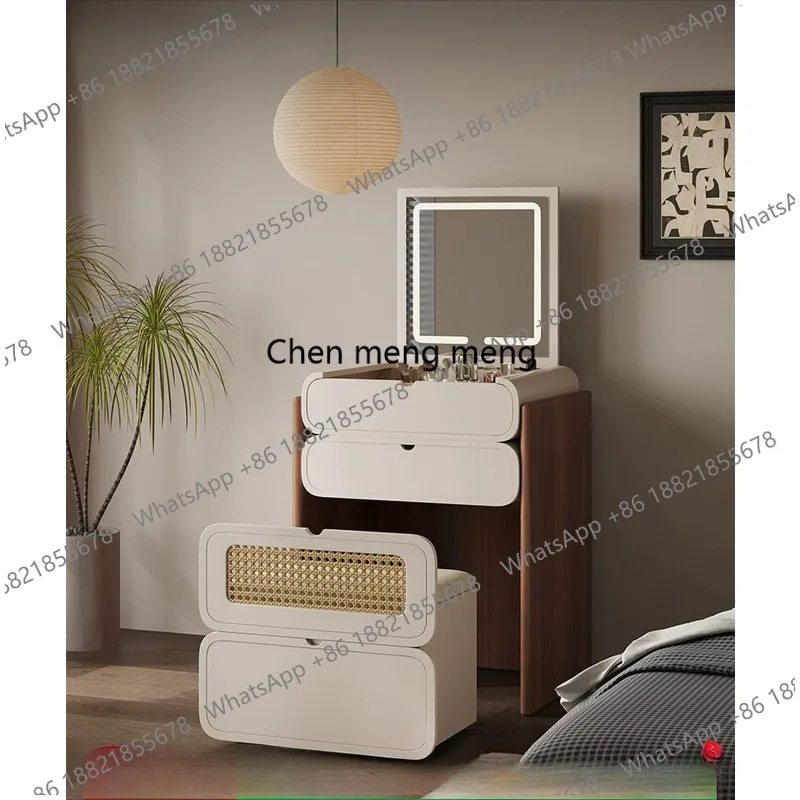 

Small apartment dresser bedside table integrated bedroom bedside flip small makeup table