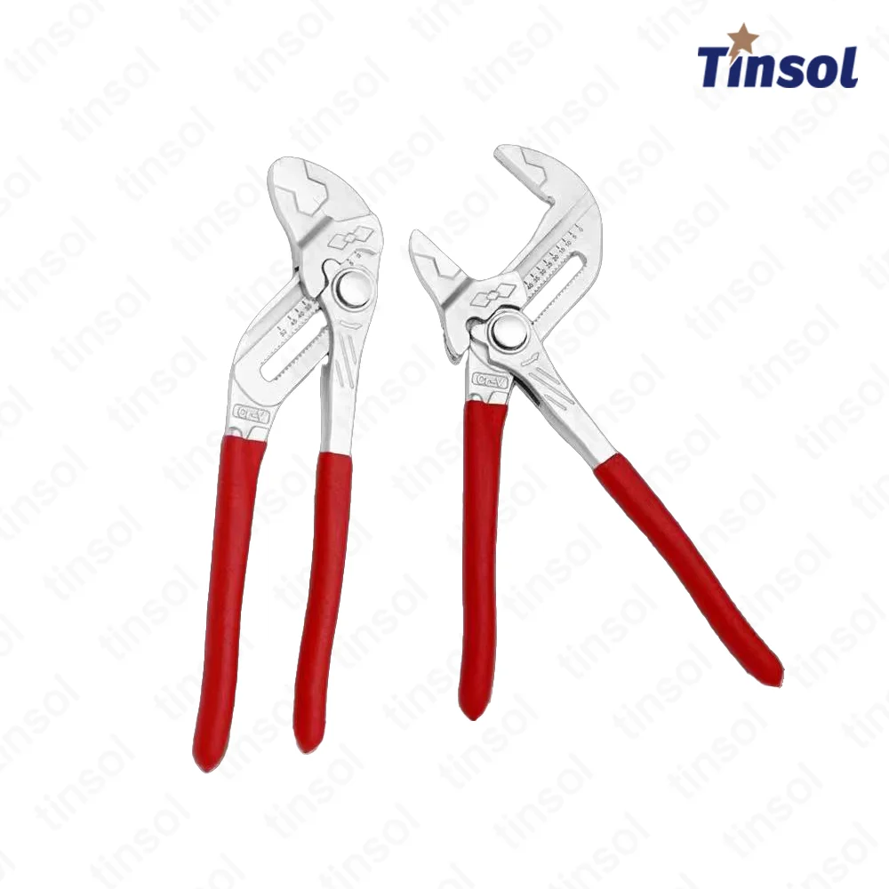 TINSOL 10inch Adjustable Multi-purpose Clamp Wrench Fast Water Pump Pliers Plumbing German Craftsmanship Large Opening 40-60mm