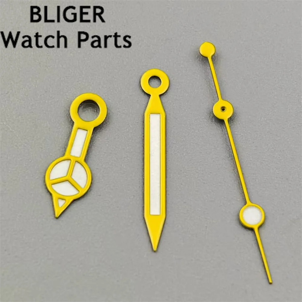 BLIGER Watch Hands Black Blue Green Red Yellow Orange Purple Hands Green Luminous Fit NH35 NH36 NH38 ETA2824 PT5000 Movement