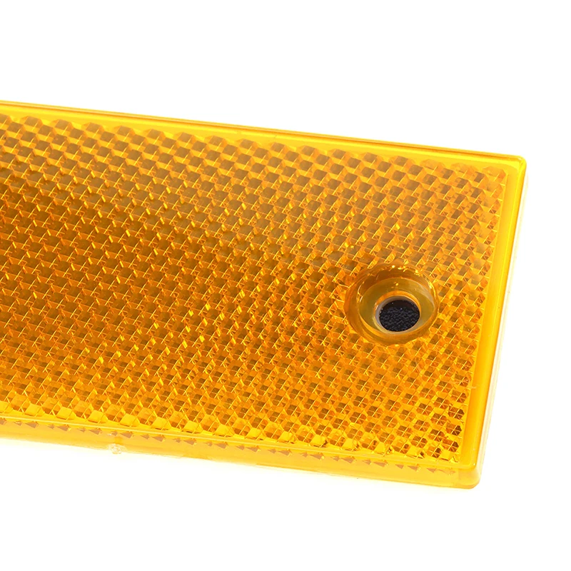 2 PCS Red/White/Orange Truck Motorcycle Adhesive Rectangle Plastic Reflector Reflective Warning Plate Stickers Safety Sign