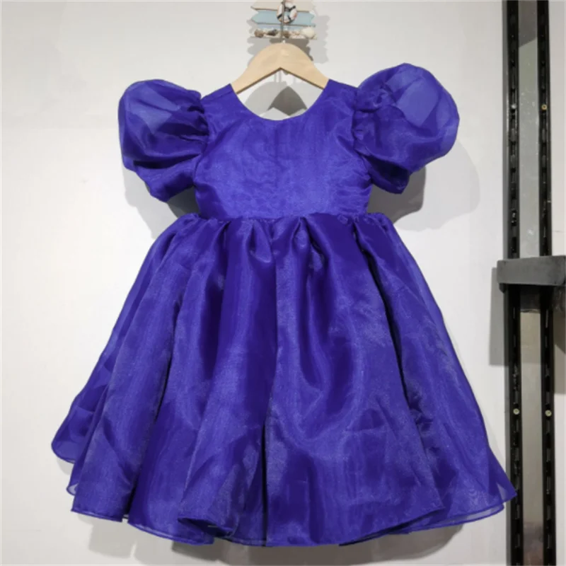 Vestidos de flores españoles para bodas, tutú de tul de línea a para cumpleaños de niños, vestidos de Boutique de dama de honor para niñas pequeñas