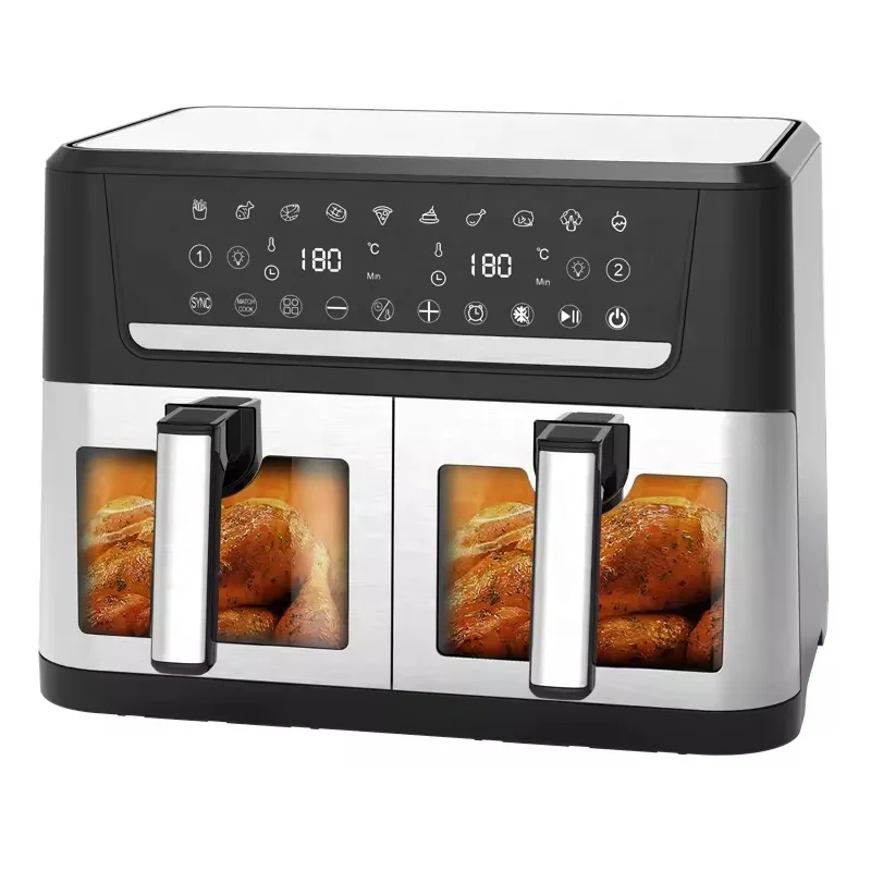 

2026 New Model Multi-functionalDouble Basket Air Fryer Kitchen Appliance Stainless Steel Home Smart Cooking Machine Dishwasher S