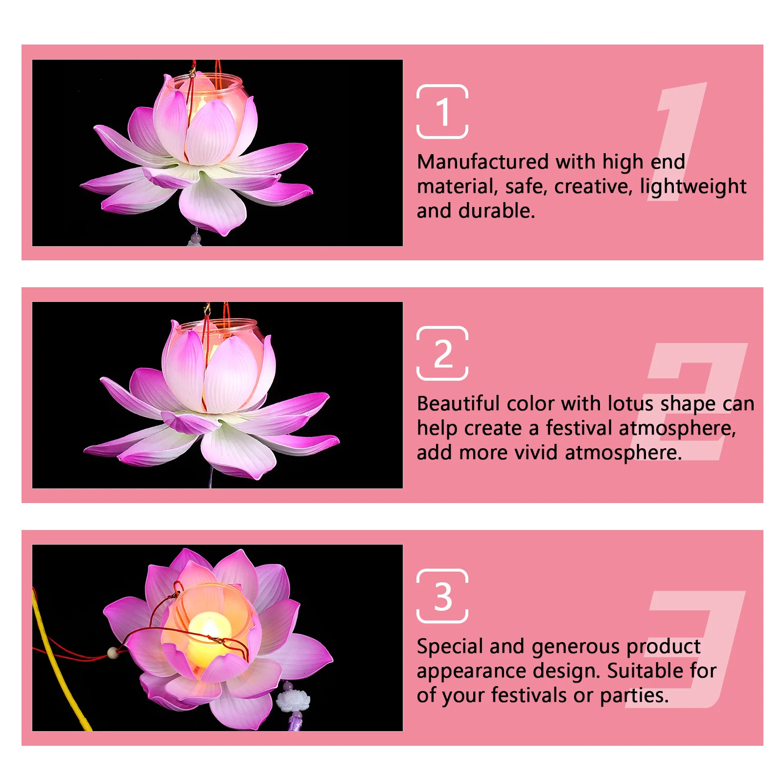 1 conjunto lanterna diy material forma de lótus borla leve durável festival decoração handheld festa lanterna fazendo suprimentos kit