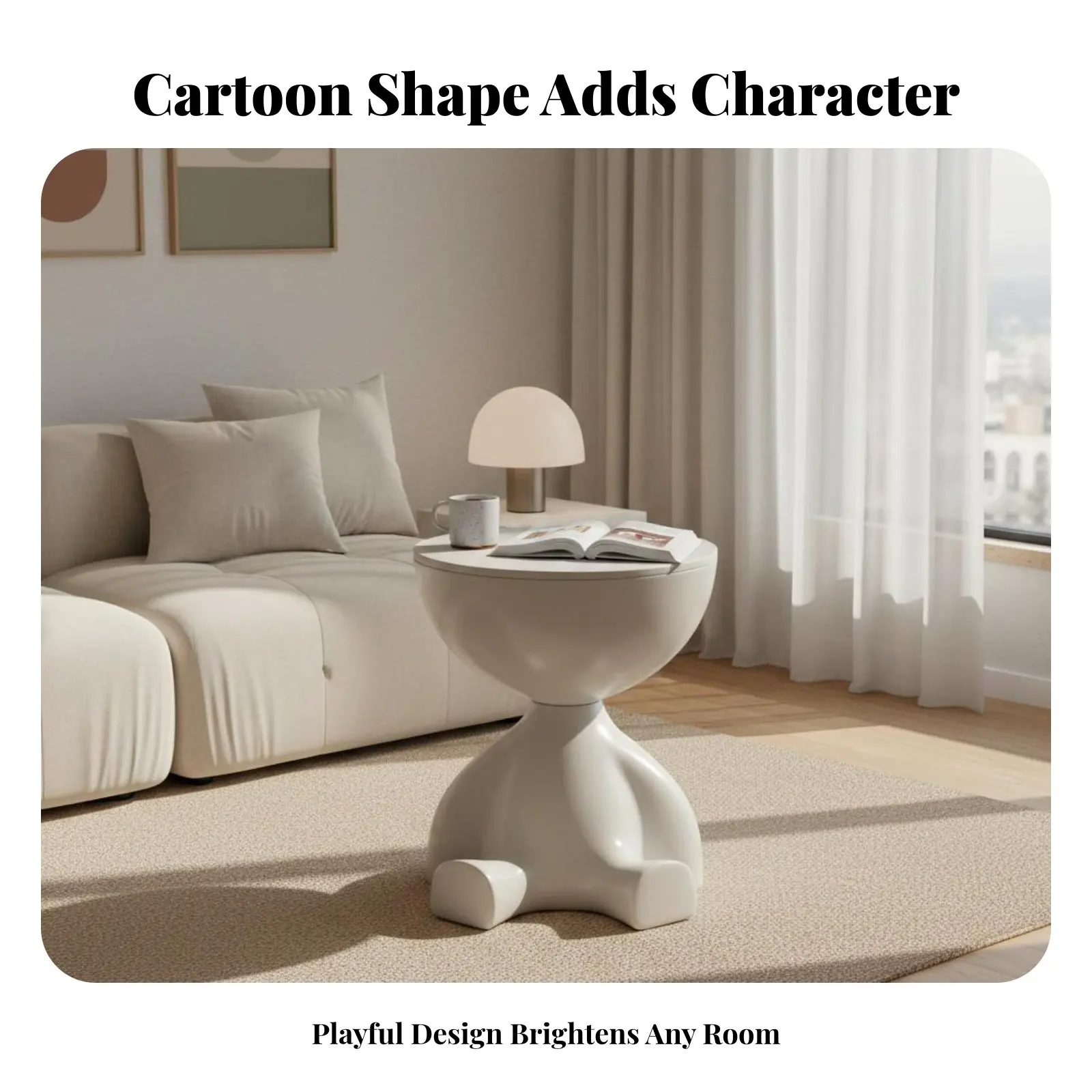 mesa-de-cabeceira-minimalista-e-de-design-em-formato-de-figura-sentada-design-distinto-formato-fofo-para-designers-de-interiores-Areas-pequenas