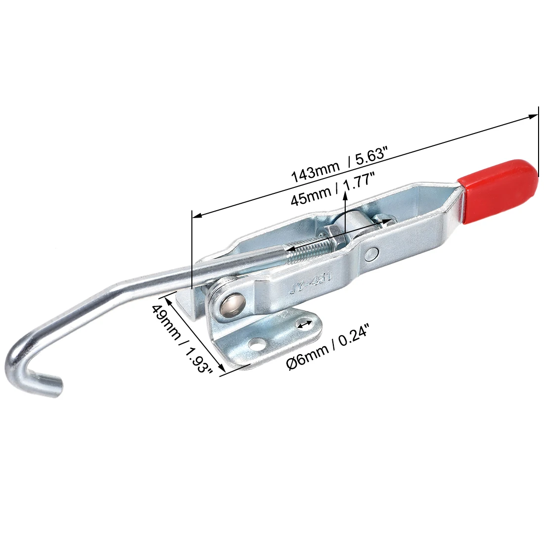 Weiyi 2Pcs Quick Holding Draw Action Pull J Hook Toggle Clamp Cabinet Box es Lever Handle Toolbox Hasp Hardware