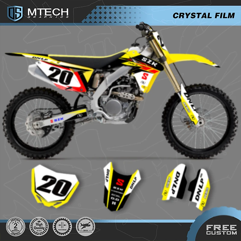 

DSMTECH Motorcycle Graphics Background Decals Stickers Kits for SUZUKI 2010 2011 2012 2013 2014-2018 RMZ250 002