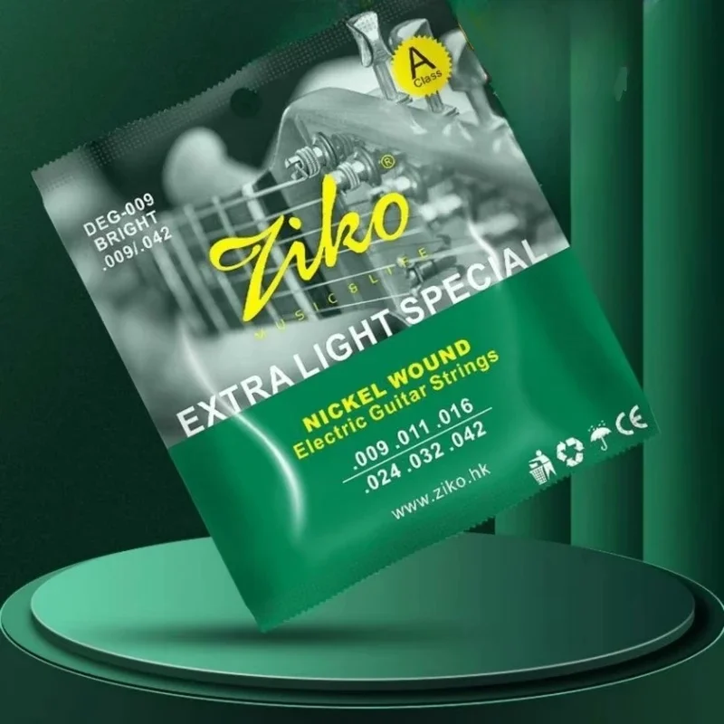 Ziko DEG-009 Nickel Coated Electric Guitar Strings Extra Light Steel Core Strings Set for Electric Guitar Beginners