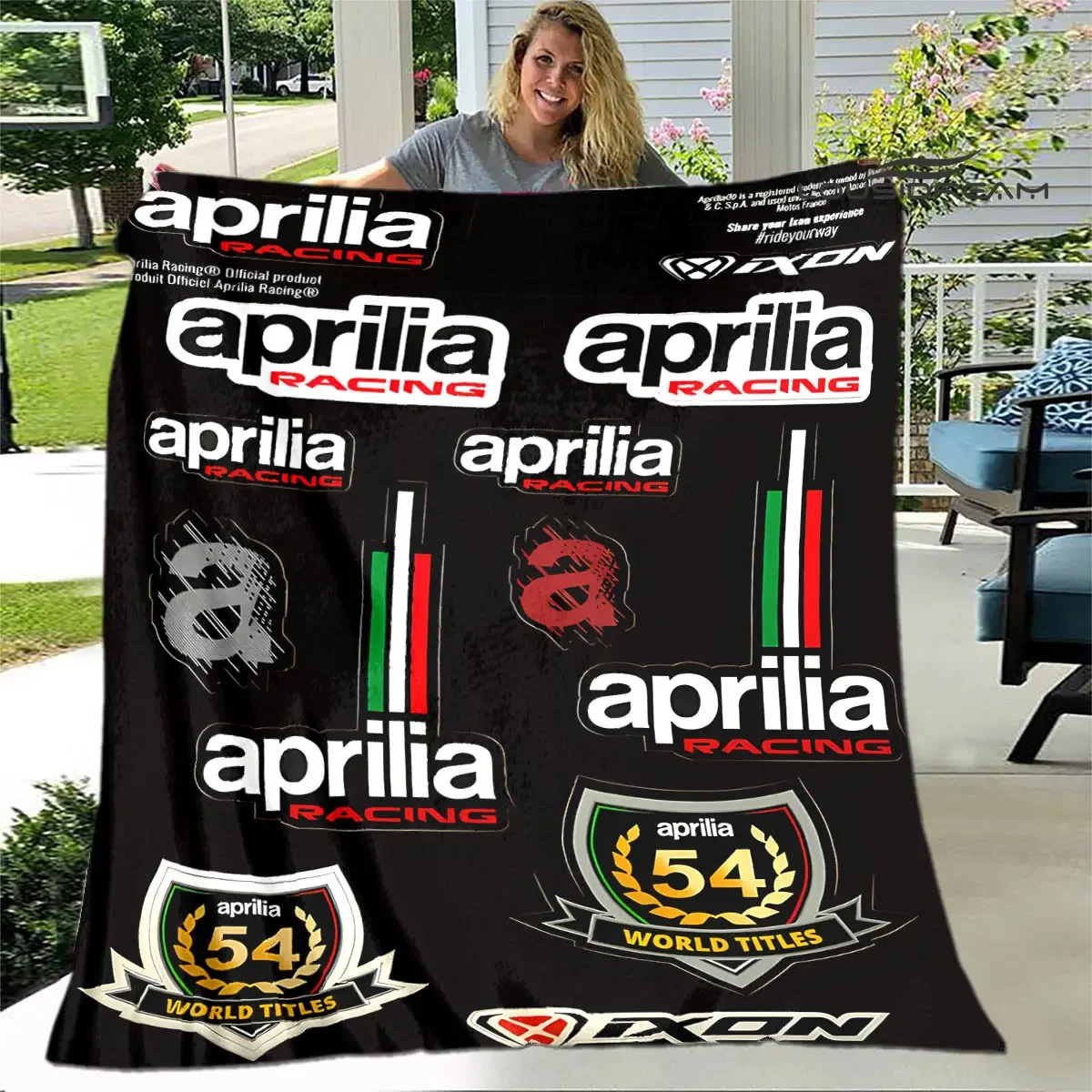 Aprilia 오토바이 로고 담요, 패션 따뜻한 담요, 피크닉 담요, 침대 레인보우