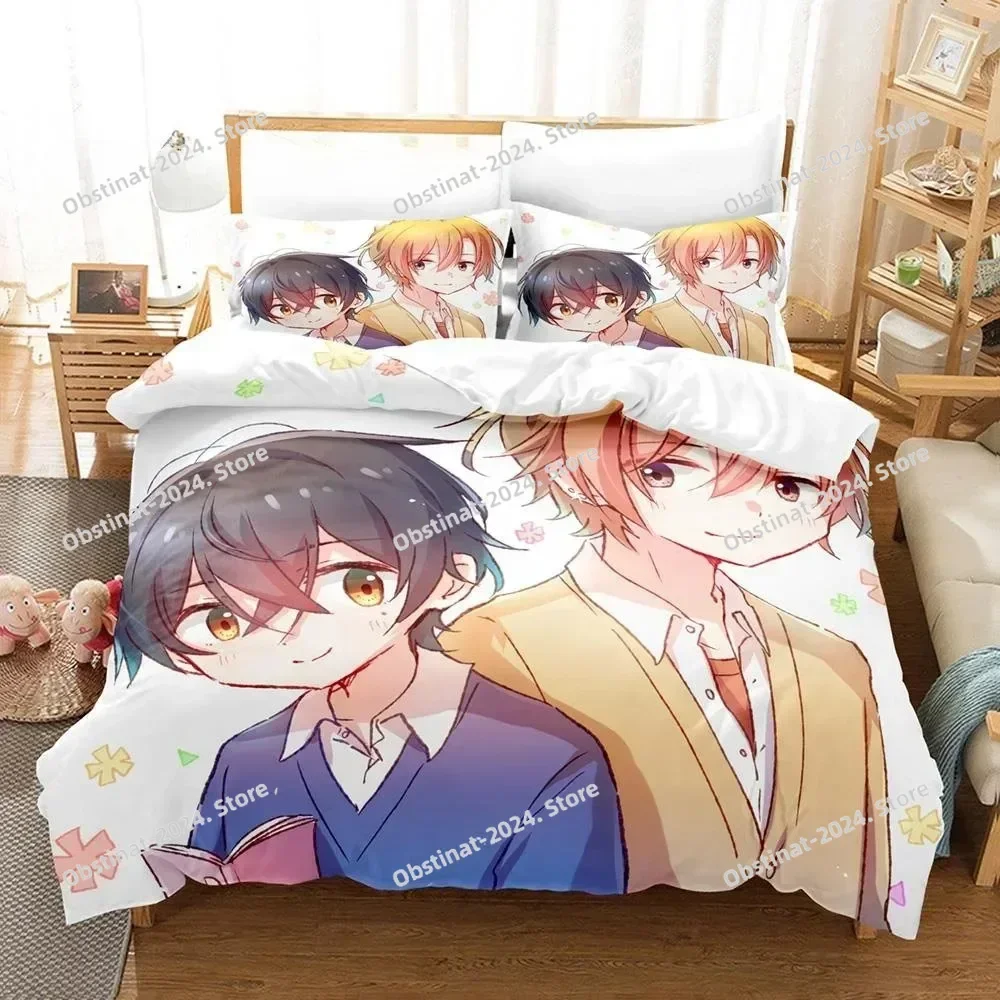 3D Anime Kawaii Sasaki To Miyano Bedding Set Printed Bed Set With Pillowcase Bed Duvet Cover Single Double Queen Super King Size