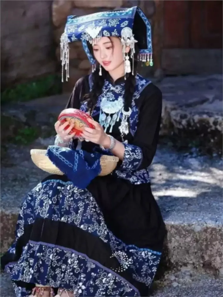 Neues ethnisches Kostüm und Kleidung für exotische Reisefotografie-Set für Mädchen