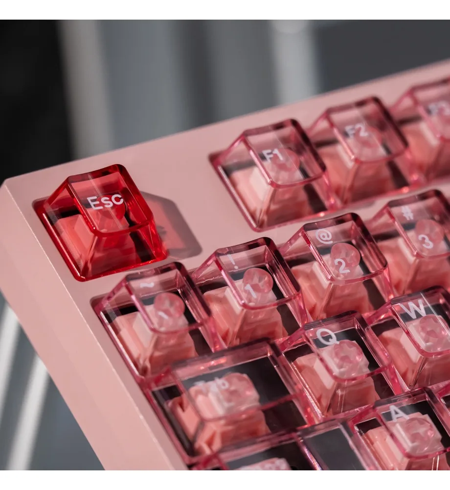 Keycap Personalized PC material UV transfer full set of customized magnetic axis Original height agate powder transparent