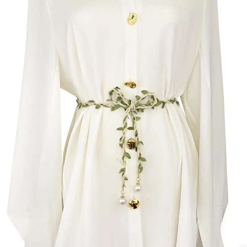 

P88A Cotton Linen Braided Waist Rope Simple Fashion Waistband Versatiles Belt for Casual Outfits