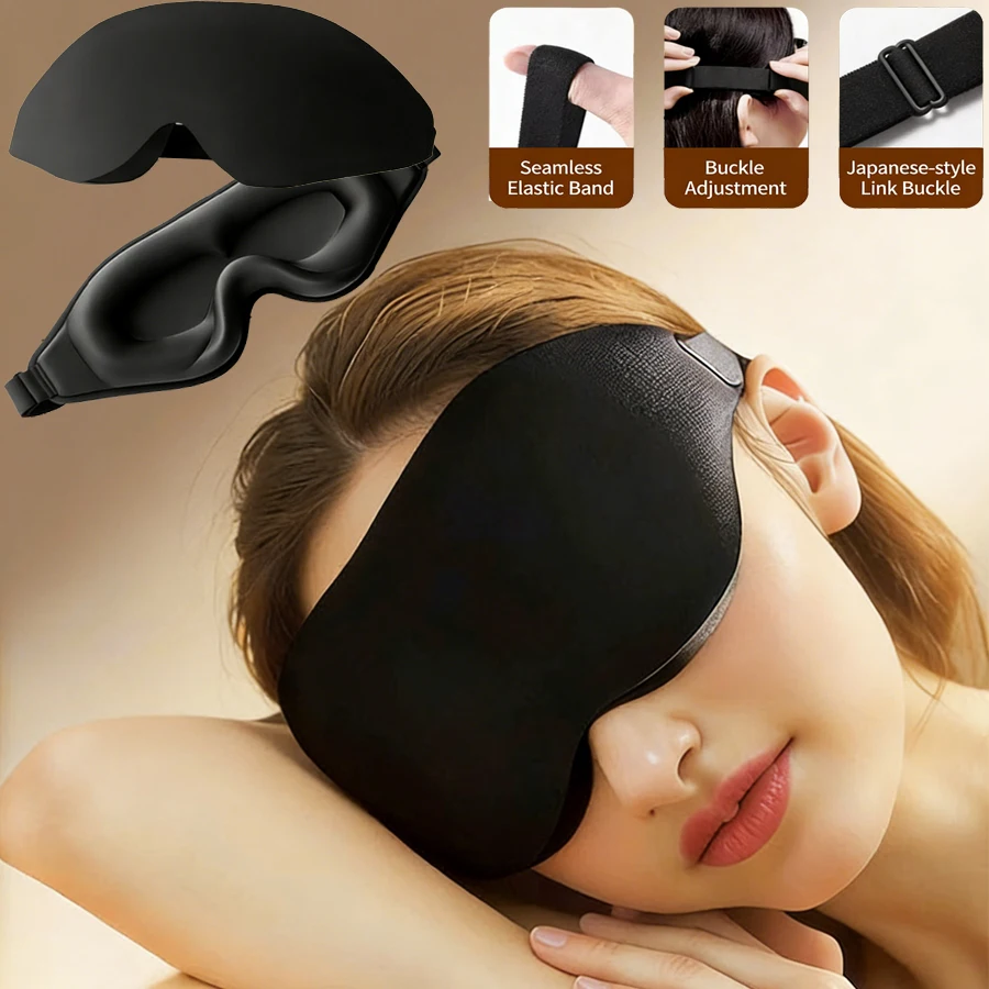

3D Sleep Mask for Side Sleeper, Zero Pressure, Light Blocking Sleeping Eye Mask for Women Men, 3D Contoured Cup Night Blindfold