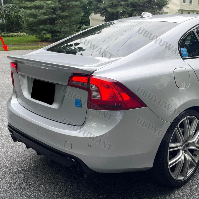 For VOLVO S60 2014-2016 VOLVO S60 ABS Material Car Rear Wing Primer Color Rear Spoiler