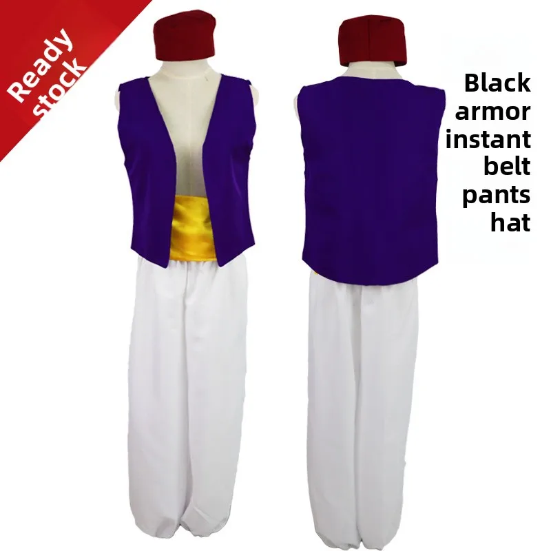 Aladdin lâmpada cosplay príncipe desempenho traje loween conjunto de traje feminino étnico palco wear verão 202 3%-50% poliéster
