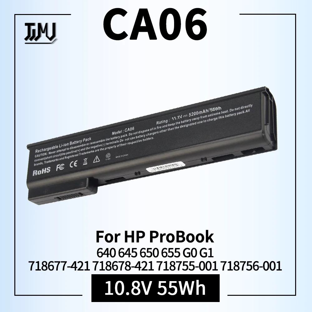 CA06 CA06XL CA09 Laptop Battery for HP Spare 718677-421 718678-421 718755-001 HSTNN-DB4Y ProBook 640 645 650 655 G0 G1