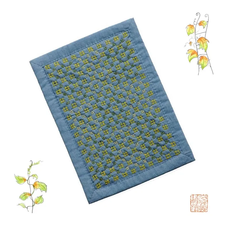 

Beginner Sashiko Coaster DIY Kit, Embroidery Sewing Starter Set with All Materials Included