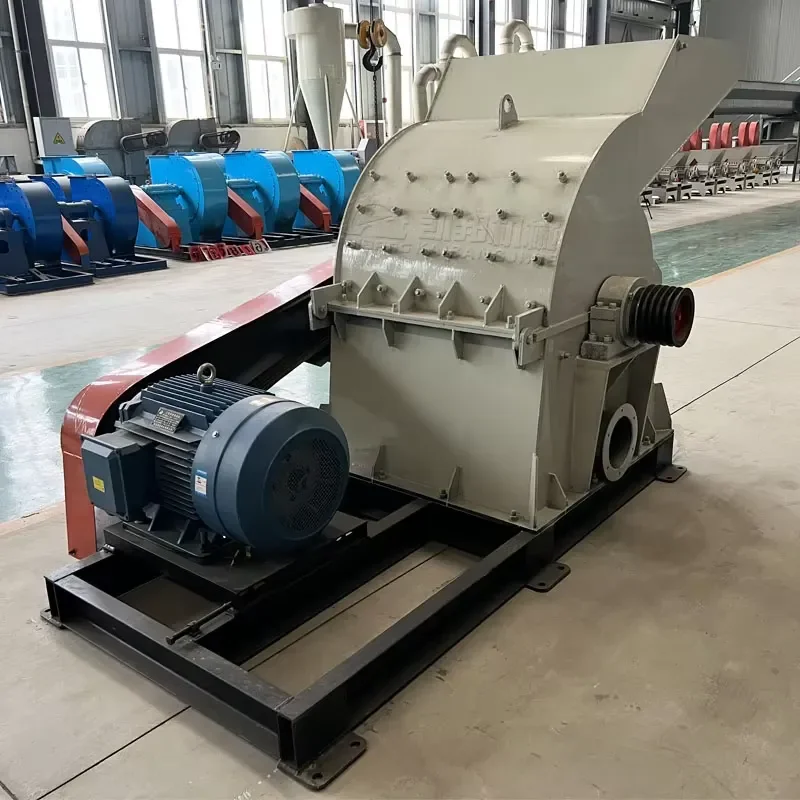 Hot Sale Dust Free Crushing Equipment Log Pine Wood Crusher Corn Cob Sawdust Shredder Machine Wood Block Scrap Wood Chipper