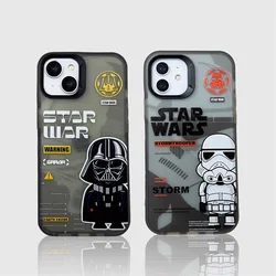 Cute Cartoon Stars-Wars Phone Case For iPhone 15 14 13 12 11 Pro Max Luxury Anime Anti-drop Protection Silicone Back Cover Funda