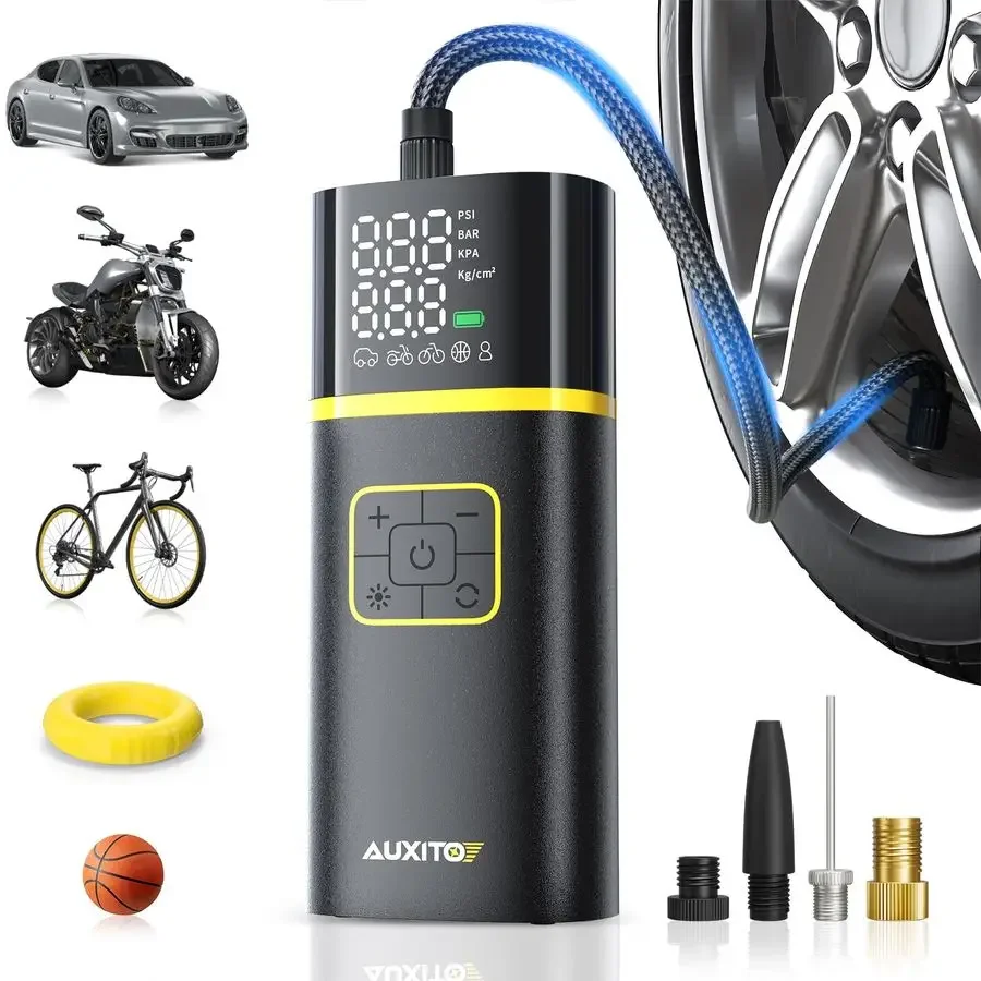 

Inflator Portable Air Compressor, 6X Faster 180 PSI Cordless Air Compressor, Air Pump with Pressure Gauge Portable Tire Inflator