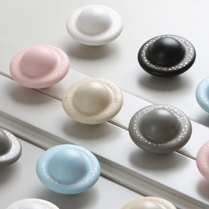3D Planet Furniture Handles Cabinet Knobs Pulls for Drawers Cabinet Home Decor 4 Matte Space Colors & Celestial D