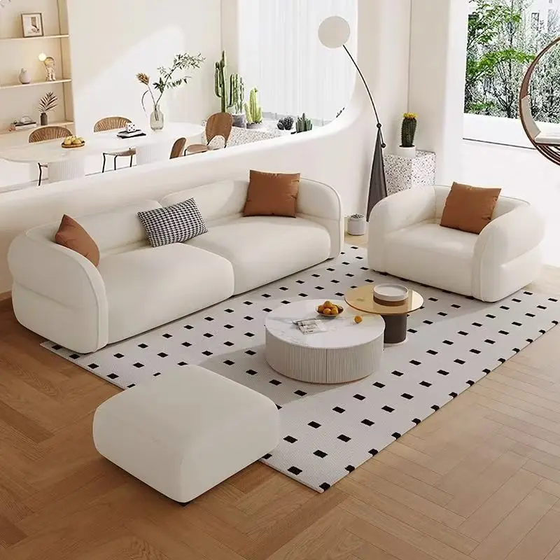 

@#2026 Straight Hotel Upholstered Large Sofa Couch Living Room Furniture Velvet Fabric Sofa Set