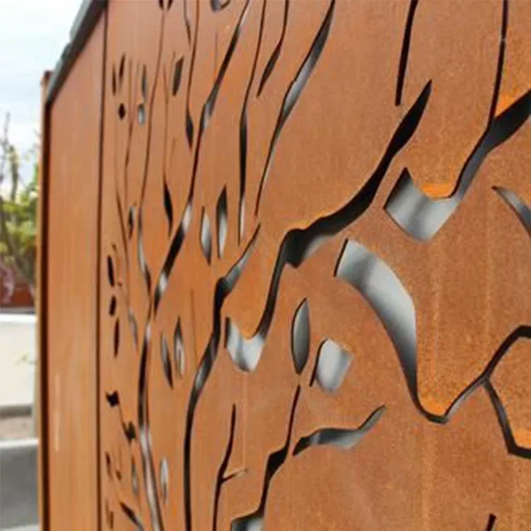 Imagem -03 - Tela Decorativa Personalizada do Corte do Laser Arte de Privacidade ao ar Livre Painéis de Metal Corten Steel Garden Screen