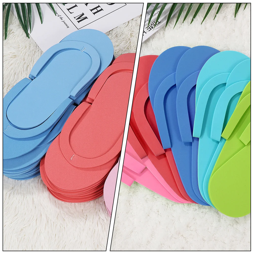 24 Pairs of Disposable Slippers One Time Slippers Pedicure Flip-flops Salon Flip-flops Beach Party Slippers