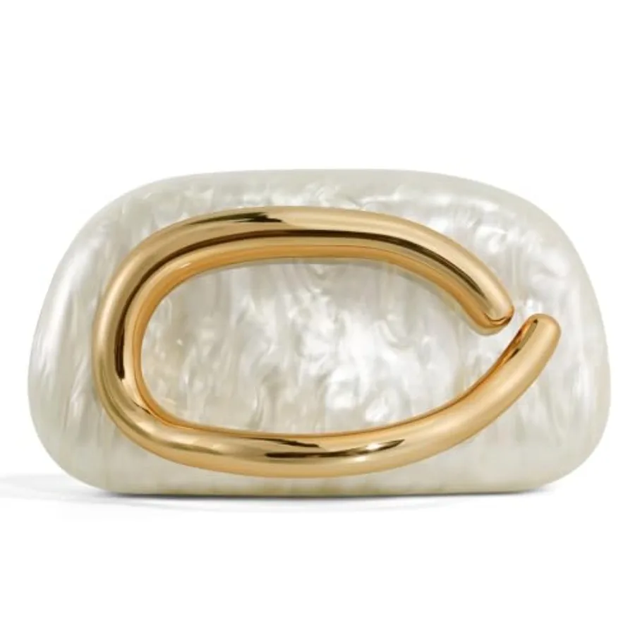 Clutch Purses for Women Formal PU Leather/Marble Acrylic Evening Bags with Chain Trendy Metal Handle Purses 2025