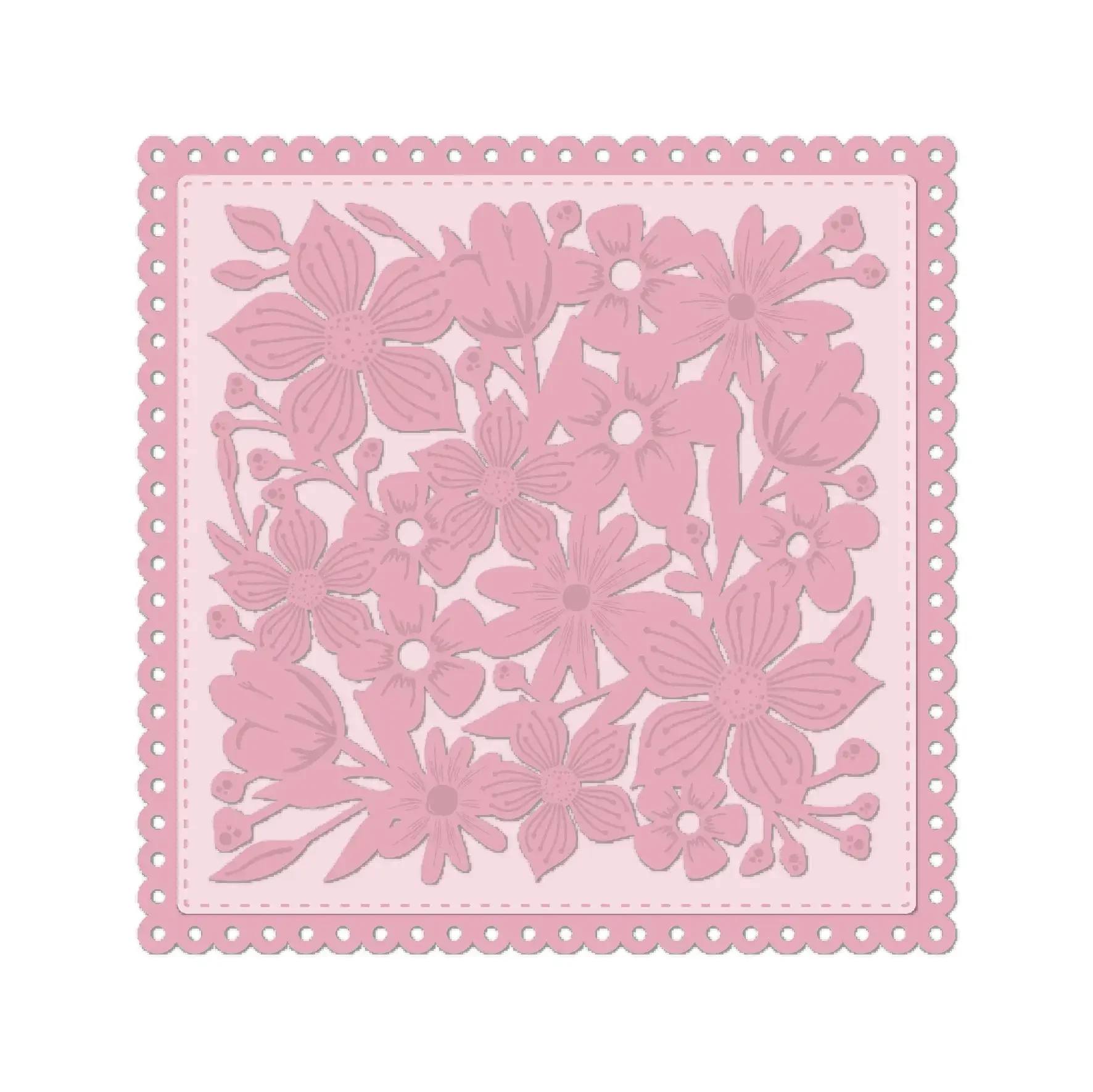 SWIRLY FOLIAGE FLORAL PANEL Patch Cut Metal Die and Stamps for Scrap Booking Stencil Album Paper DIY Gift Card Decoration Emboss view 6