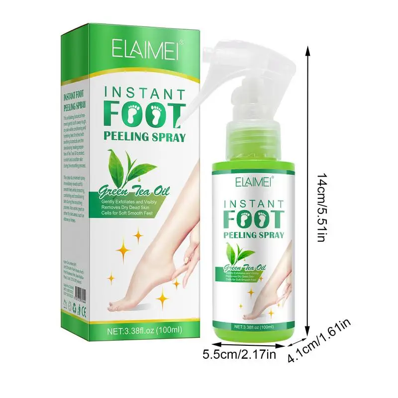 Green Tea Foot Peel Callus Remover For Feet With Green Tea Essence 100ml Foot Scrubber Exfoliator Dead Skin Remover Moisturizes