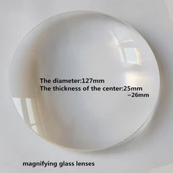 3X 5X Double Convex Magnifying Glass Large Lens Desk Lamp Replacement Part Optical Glass Biconvex Lens Desktop Magnifier