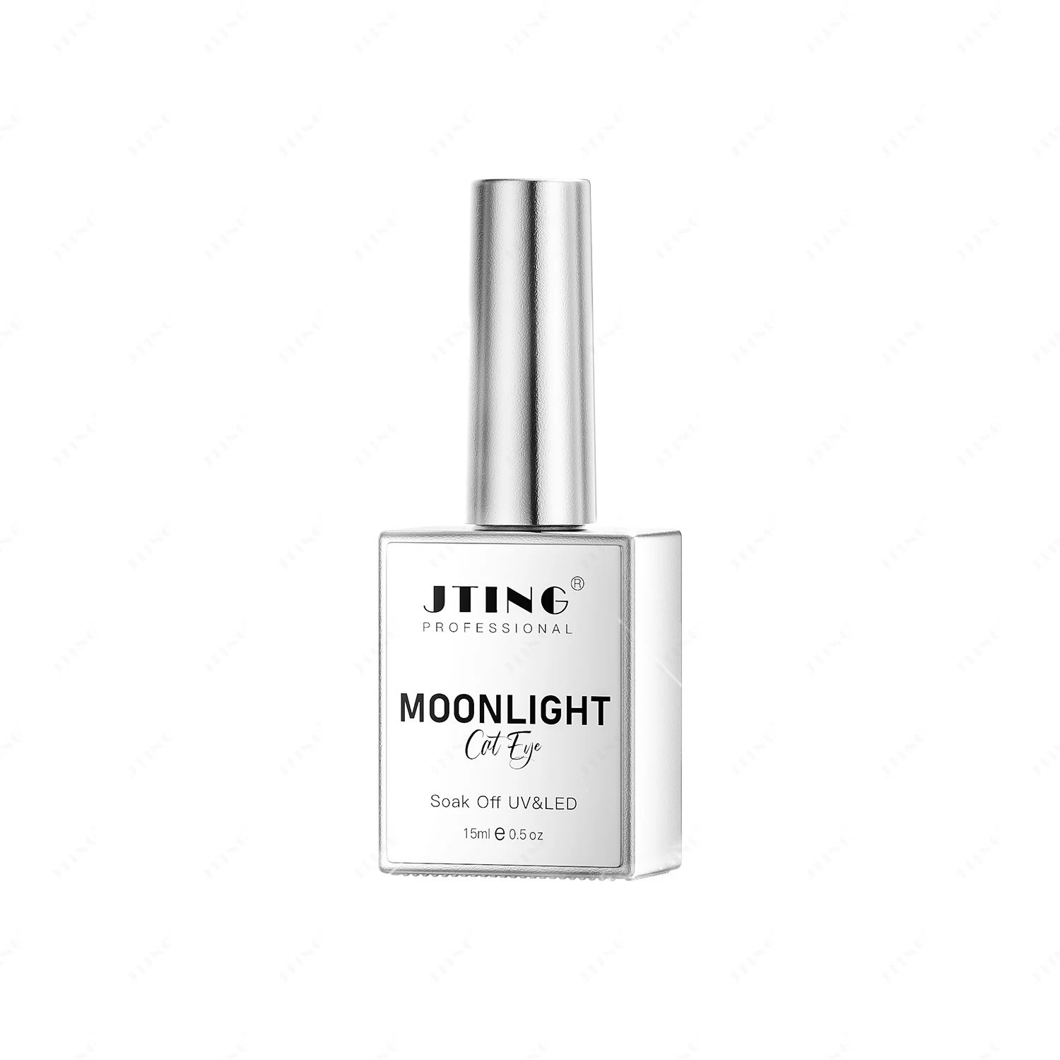 Jting 1pc 15ml efeito exclusivo 4 cores universal prata luar gato olho gel polonês conjunto magnético cristal diamante gato olho gel