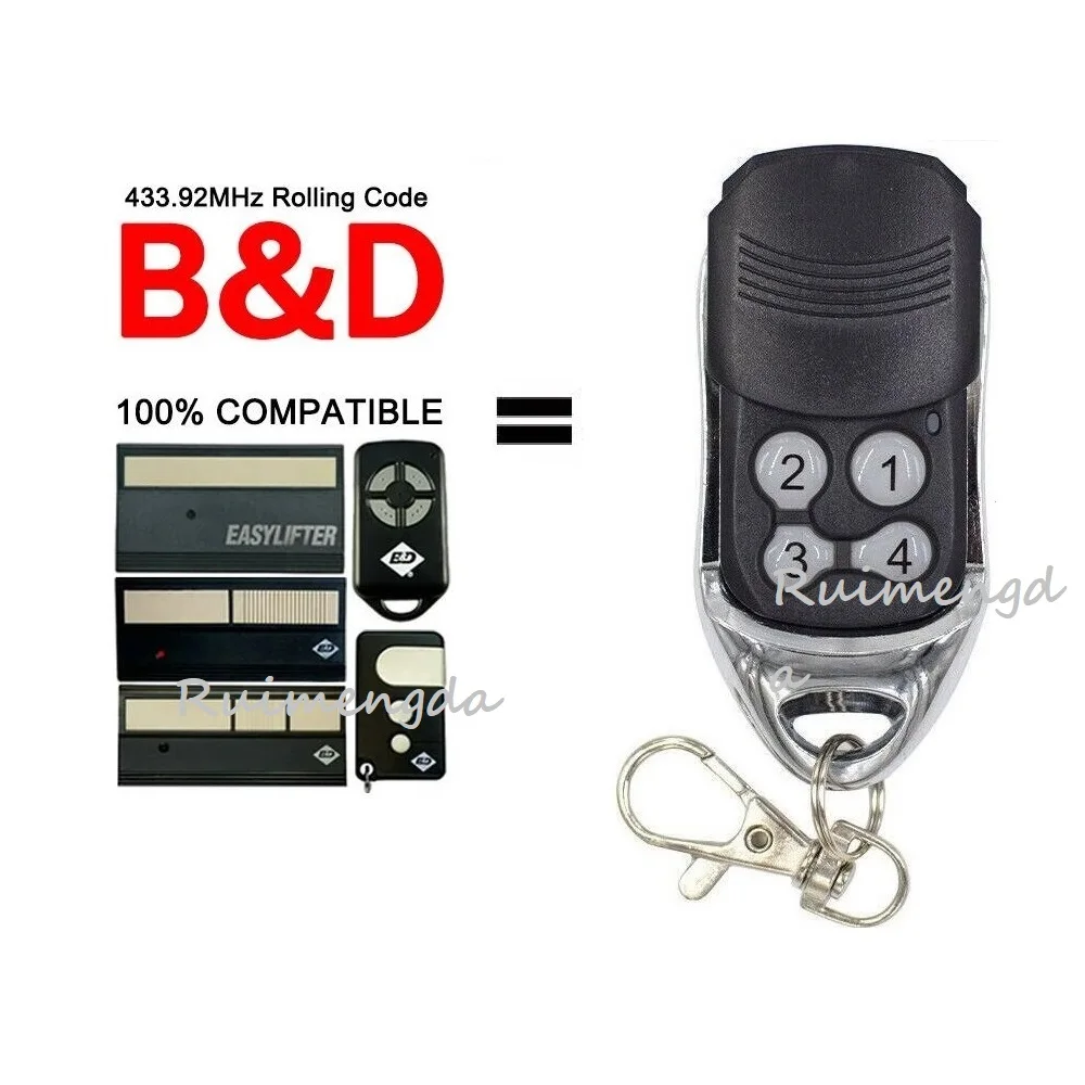 Super Offer B&D Remote Control Garage Door Openers 433.92MHz 062170 062162 059120 059409 Gate Remote Control Hand Transmitter