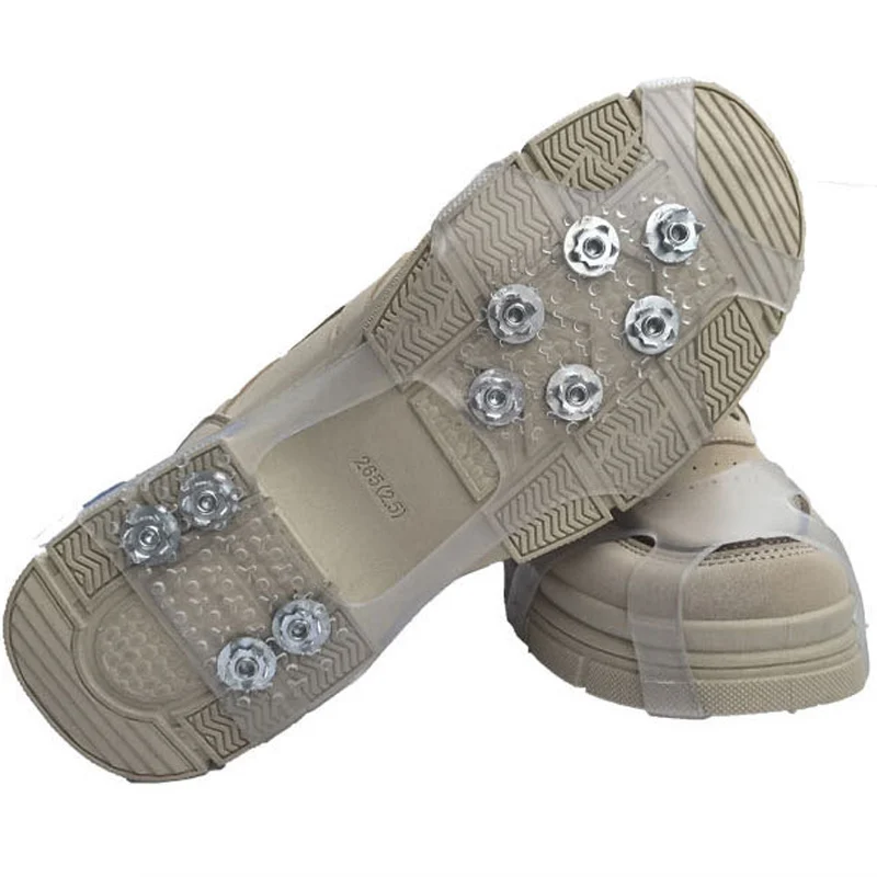 10 مقابض جر الثلج ذات المسامير الفولاذية، الأشرطة الجليدية المضادة للانزلاق للمشي لمسافات طويلة، المشي على الجليد والثلج، معدات آمنة للشتاء في الهواء الطلق #6