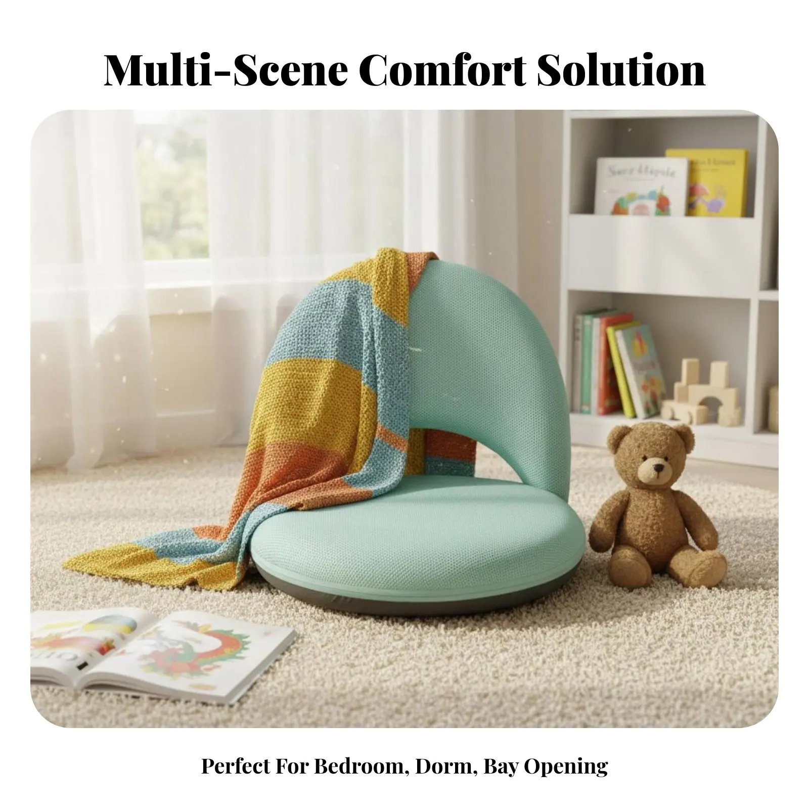 

Складной лежак-подставка в японском стиле, регулируемый, экономит место, эргономичная поддержка для студентов и подростков