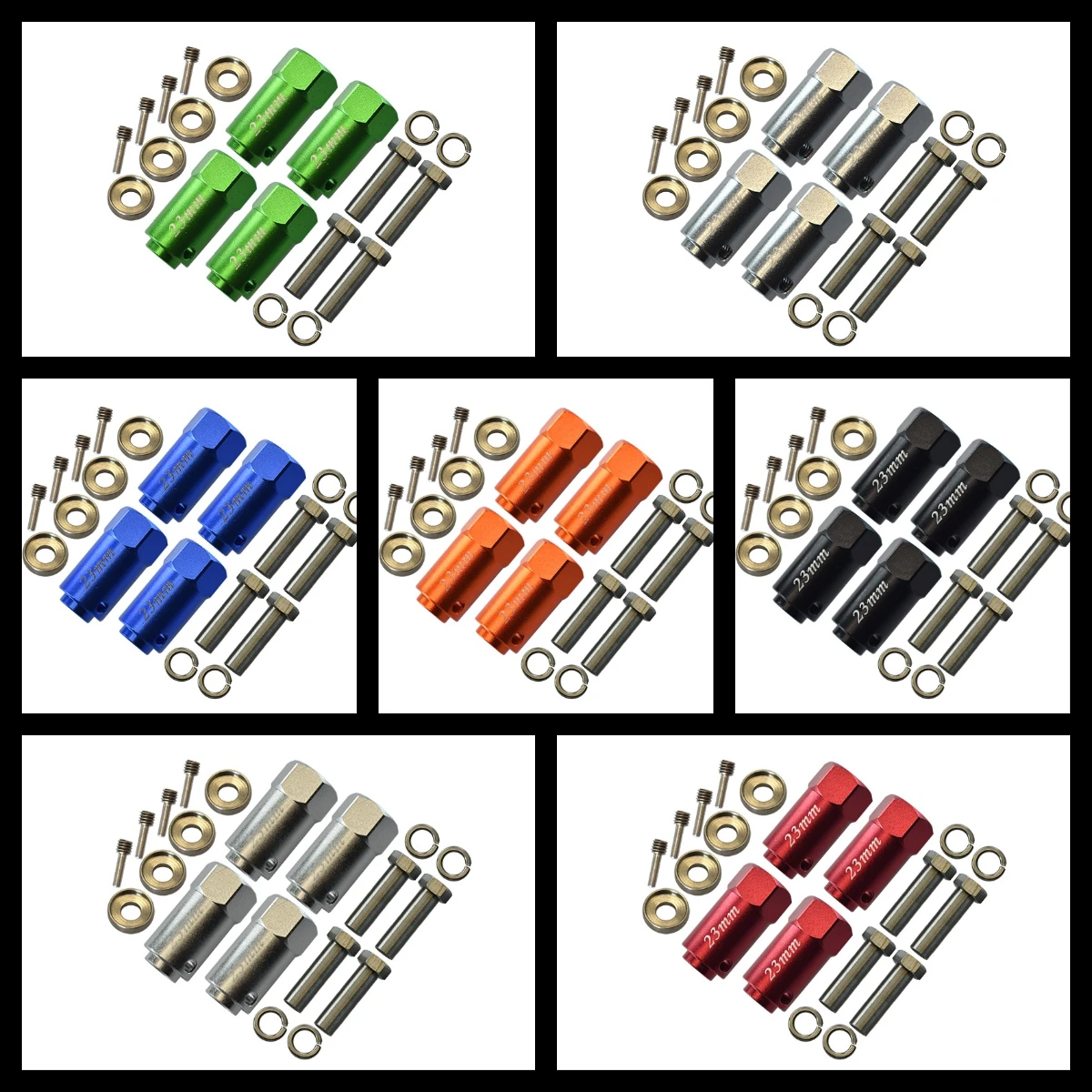 

GPM Alloy Hex Adapters 23mm Thick For TRAXXAS 1/10 TRX4 Defender TRX-6 BENZ G-63