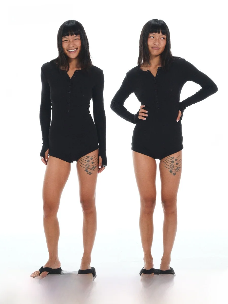 

Inlow Long Sve Slim Fit Jumpsuit Women's Versatile Home Clothes Not Recommended for Outdoor Wear High Waist Cotton Jum...