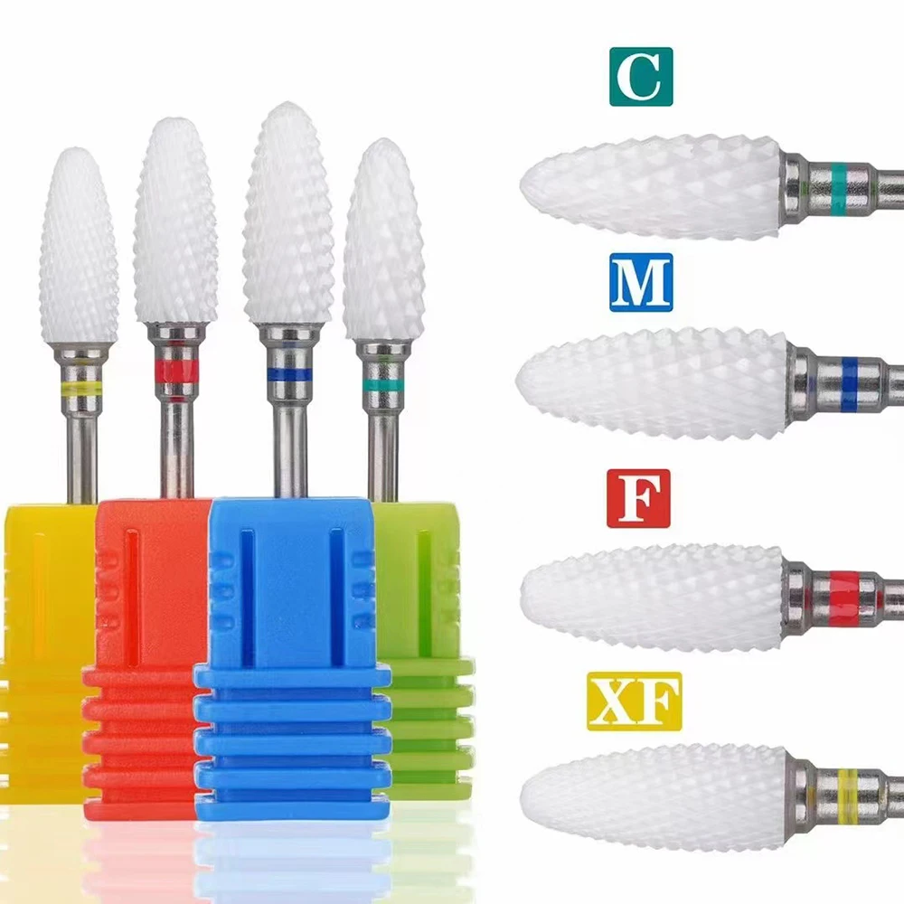 

1Pcs Ceramic Milling Cutter Nail Drill Bits Electric Manicure Drills Pedicure Mill Bits Machine Files Nail Art accessories Tool