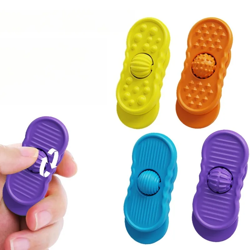 Sensory Stone Children's Silicone Fingertip Fidget Roller Slider EDC Relieve Stress Relief Fidgeting Toys Anti Anxiety Funny